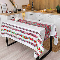 Скатертина бавовняна "Буковина" (червона) 1.1м х 1.5м