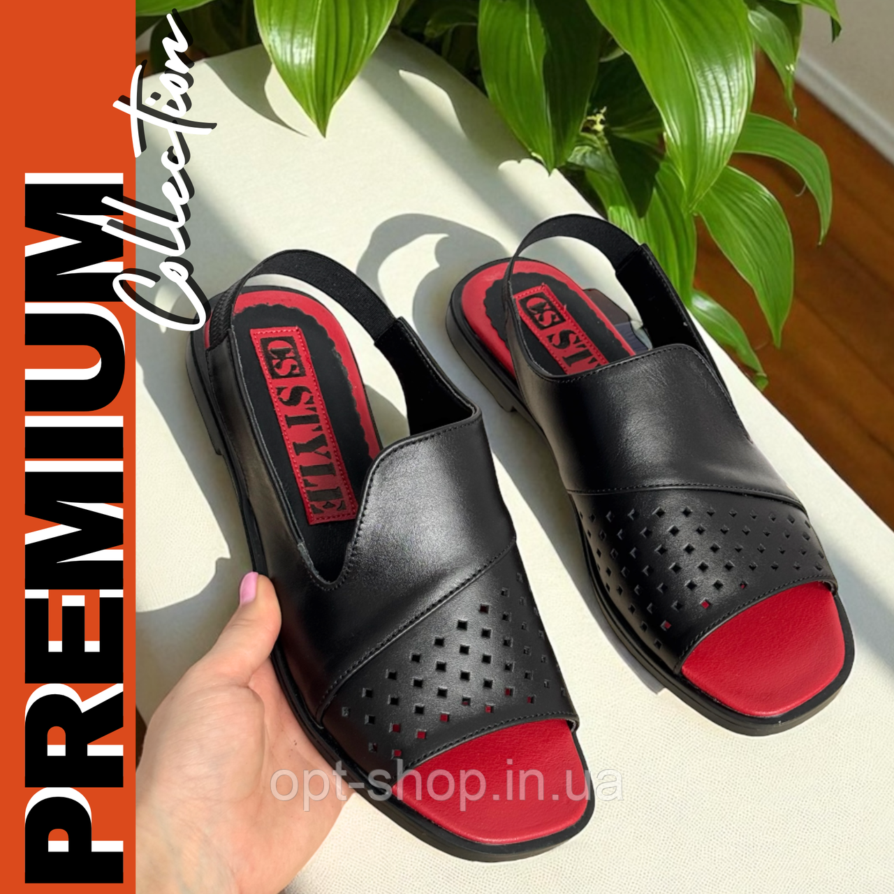 Босоніжки жіночі шкіряні білі світлі на низькому ходу червоні бежеві чорні 39,41 розмір від виробника, фото 1