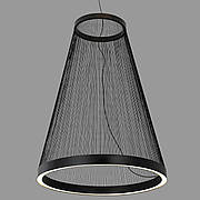 Дизайнерська чорна люстра "Array" з чорних ниток 40W (92-D1330)