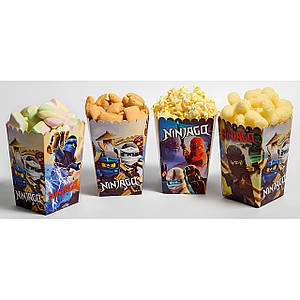 Коробки для солодощів та попкорну Ниндзяго 5шт