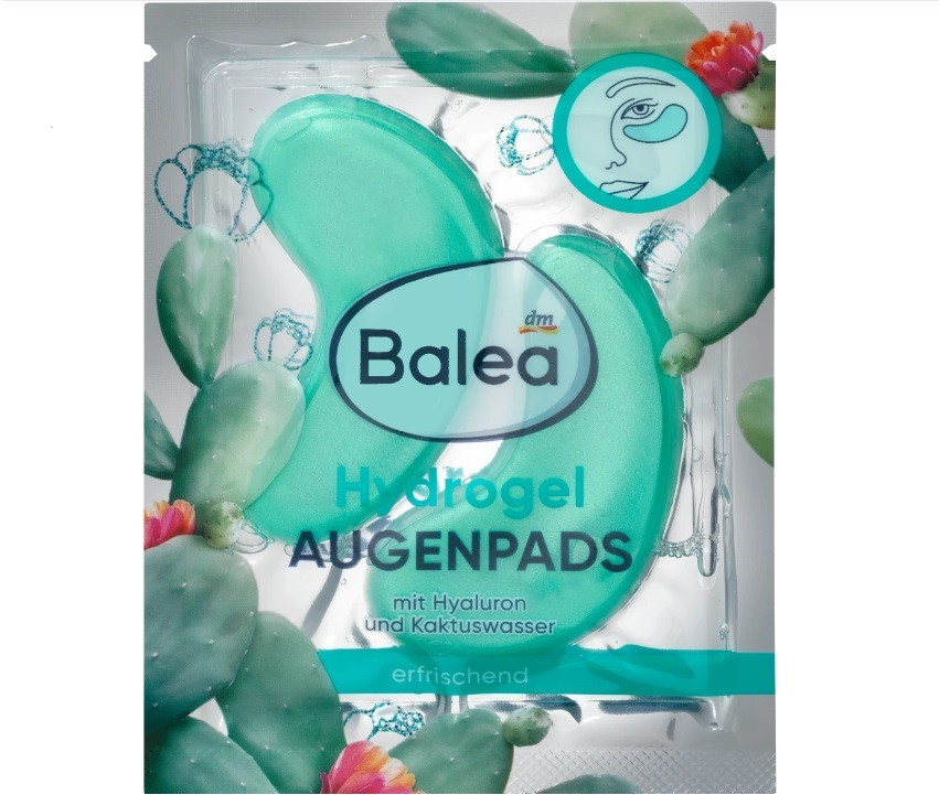 Гідрогелеві подушечки під очі Balea Кактусова вода 1 пара, фото 1