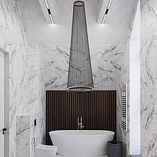 Дизайнерська чорна люстра "Array" з коричневих ниток 40W (92-D1330), фото 4