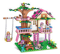 Конструктор для дівчат Girls Friends Будиночок на дереві з ляльками та тваринами 504 деталі