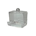 Контейнер органайзер для ватних паличок з нішою відкритою колір прозорий 1 шт, фото 2