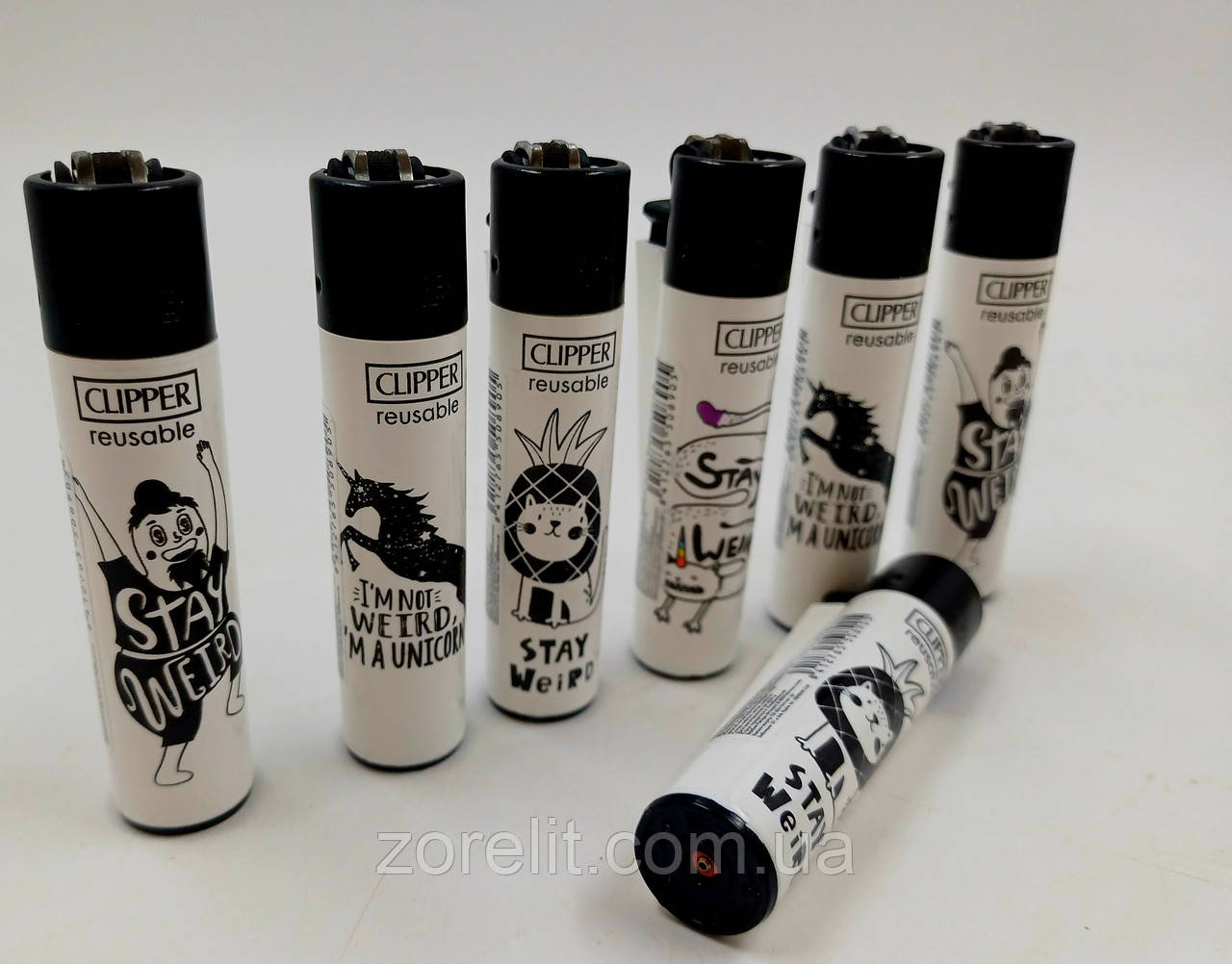 Запальничка Clipper CP11 Кремній Чорно-Біле, фото 1