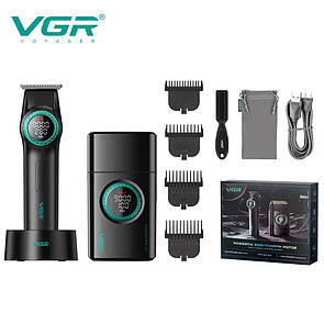 Комплект VGR 2 в 1 V-977&V-377 BLACK, тример і шейвер