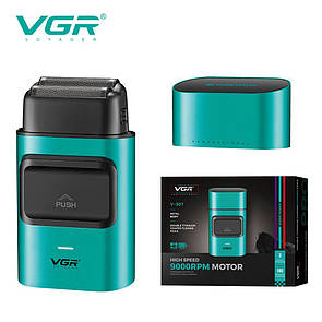 Електробритва VGR V-307 GREEN шейвер, подвійне лезо, 2000 mAh, 9000 RPM