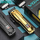 Акумуляторна машинка для стриження (clipper) VGR V-138 GOLD, 4 насадки, 7000 RPM, 2500 mAh, LED display, фото 5