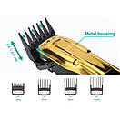 Акумуляторна машинка для стриження (clipper) VGR V-138 GOLD, 4 насадки, 7000 RPM, 2500 mAh, LED display, фото 7