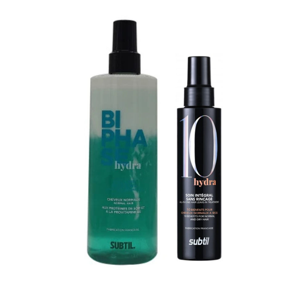 Набір Subtil для волосся Комплексний догляд "10 Hydra" 150 мл + Біфазний спрей для нормального волосся 400 мл