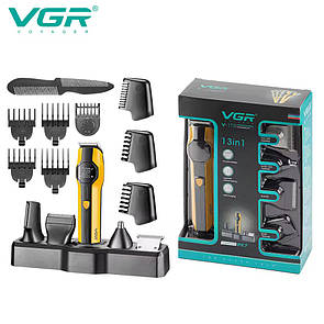 Набір для стриження VGR 13 в 1 V-173 YELLOW, 13 насадок, LED display