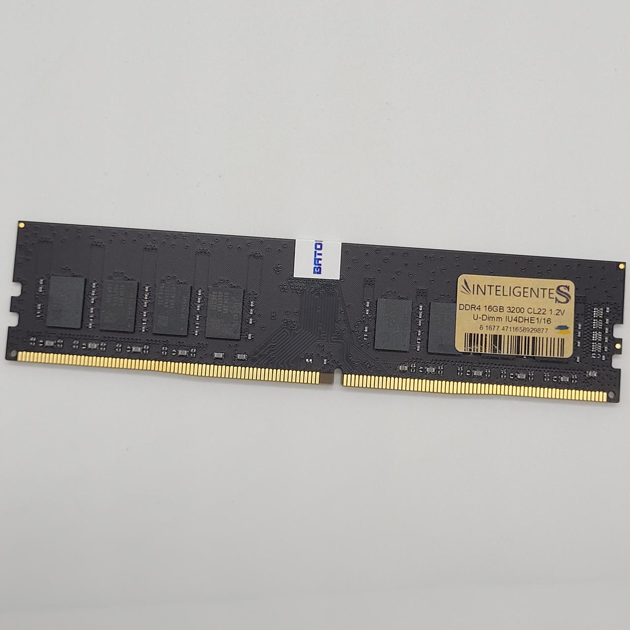 Оперативна пам'ять INTELIGENTES DDR4 16Gb 3200MHz 3200AA PC4-25600U CL22 (IU4DHE1/16) New
