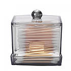 Контейнер органайзер для ватних паличок з нішою відкритою колір чорний 1 шт, фото 2