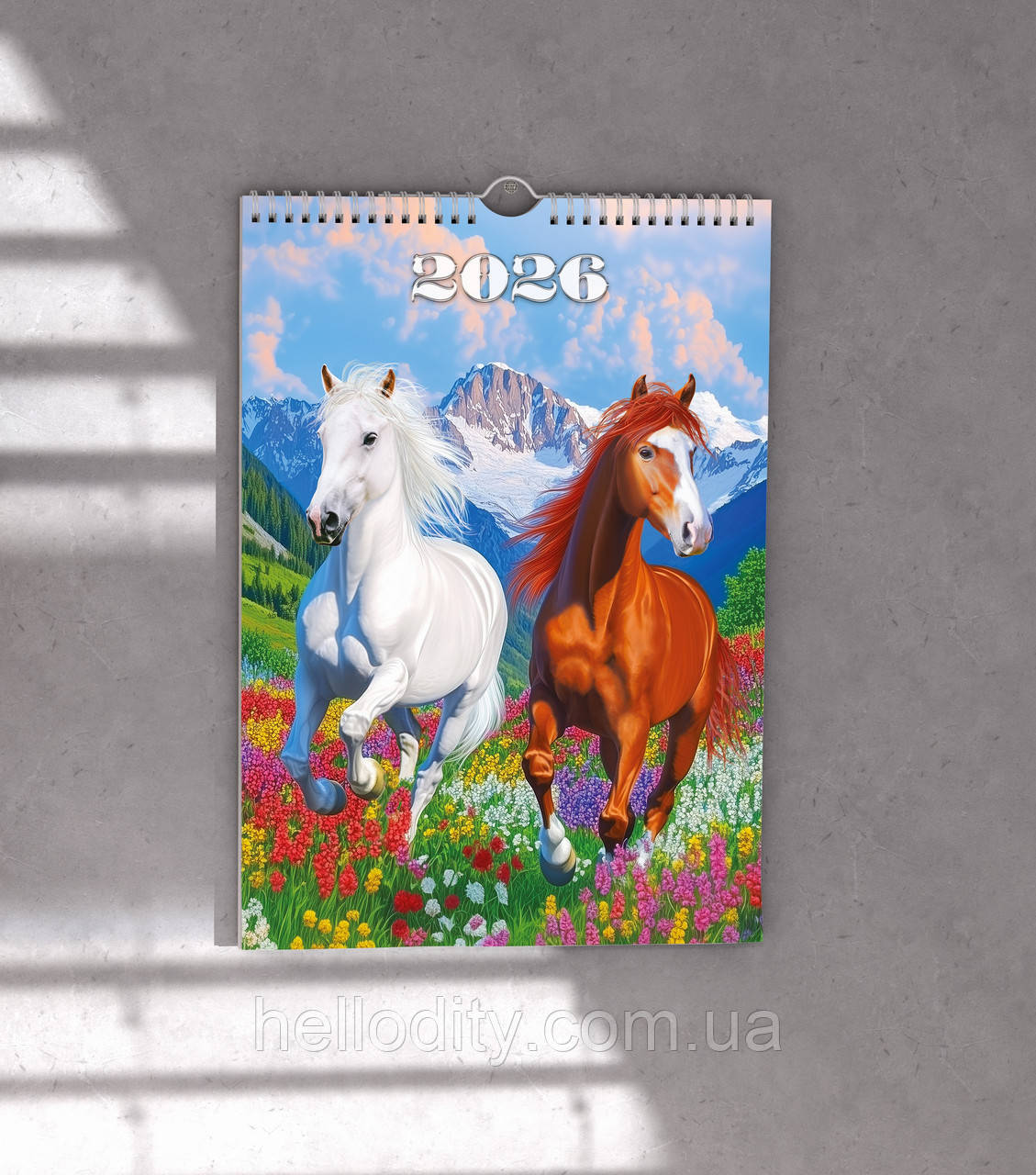 Календар настінний перекидний Символ Року на 2026 рік на спіралі А3 №2, фото 1