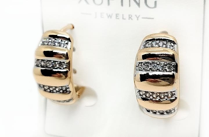 Сережки модні зі стразами XuPing, фото 1