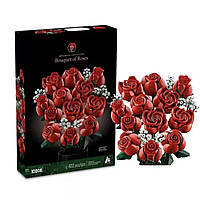 Конструктор Botanical Icons Collection Букет троянд червоних сумісний з Lego квіти
