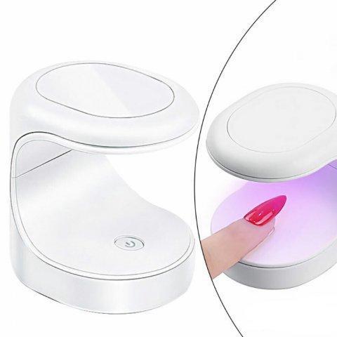 Портативна ЛЕД лампа для сушіння гель лаку, гелевих типс (для одного пальця) на USB, 16 Вт. Білий Вт., фото 1