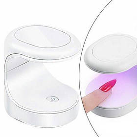 Портативна ЛЕД лампа для сушіння гель лаку, гелевих типс (для одного пальця) на USB, 16 Вт. Білий Вт.