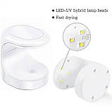 Портативна ЛЕД лампа для сушіння гель лаку, гелевих типс (для одного пальця) на USB, 16 Вт. Білий Вт., фото 6