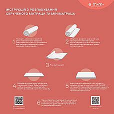 Матрац безпружинний Geometry з піною пам'яті Memory у вакуумній упаковці (Геометри), фото 4