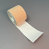 Кінезіологічна стрічка, лімфодренажний тейп, пластир кінезіо тейп Hechpro бежевий (KT505M), фото 7