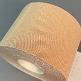 Кінезіологічна стрічка, лімфодренажний тейп, пластир кінезіо тейп Hechpro бежевий (KT505M), фото 9