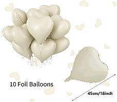 Фонтан із фольгованих куль бежевий Нефрит 45 см 10 шт для фотозони