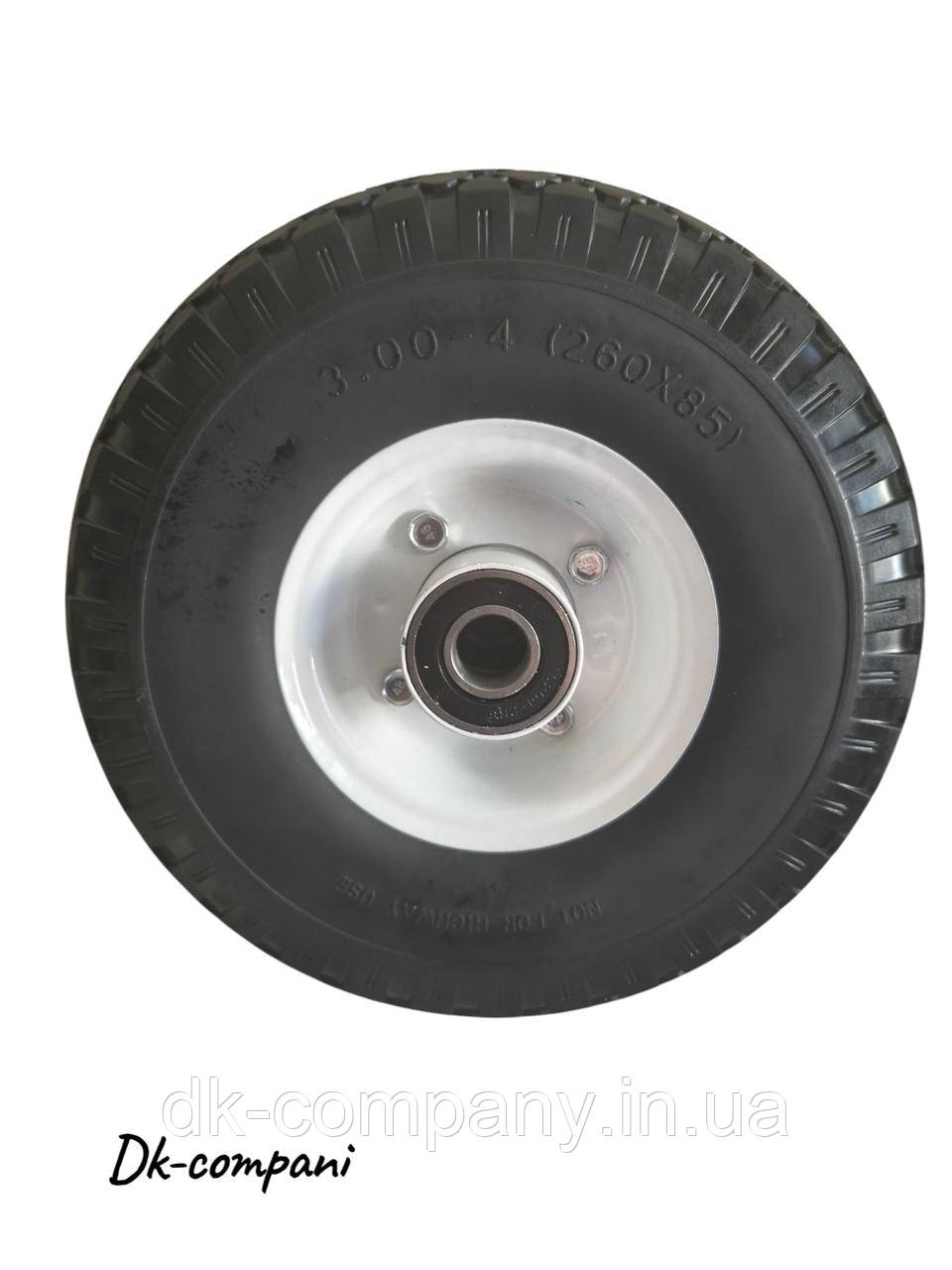 Колесо пінополіуретанове для візка 3.00-4 на 20 вісь, фото 1