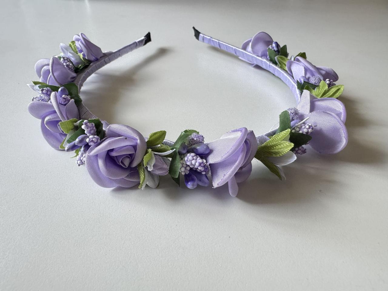 Бузковий віночок з дрібних квітів, фото 1