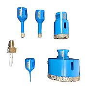 Кільцеві алмазні коронки 6-68 мм 5 од. + адаптер M14 3/8" Silver S11850, фото 3