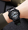 Годинник чоловічий спортивний наручний Skmei 1283 з паракордовим ремінцем (Чорний), фото 6