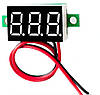 Вольтметр цифровий 4.7-30 В DC, червоний з підстроєним резистором, фото 2