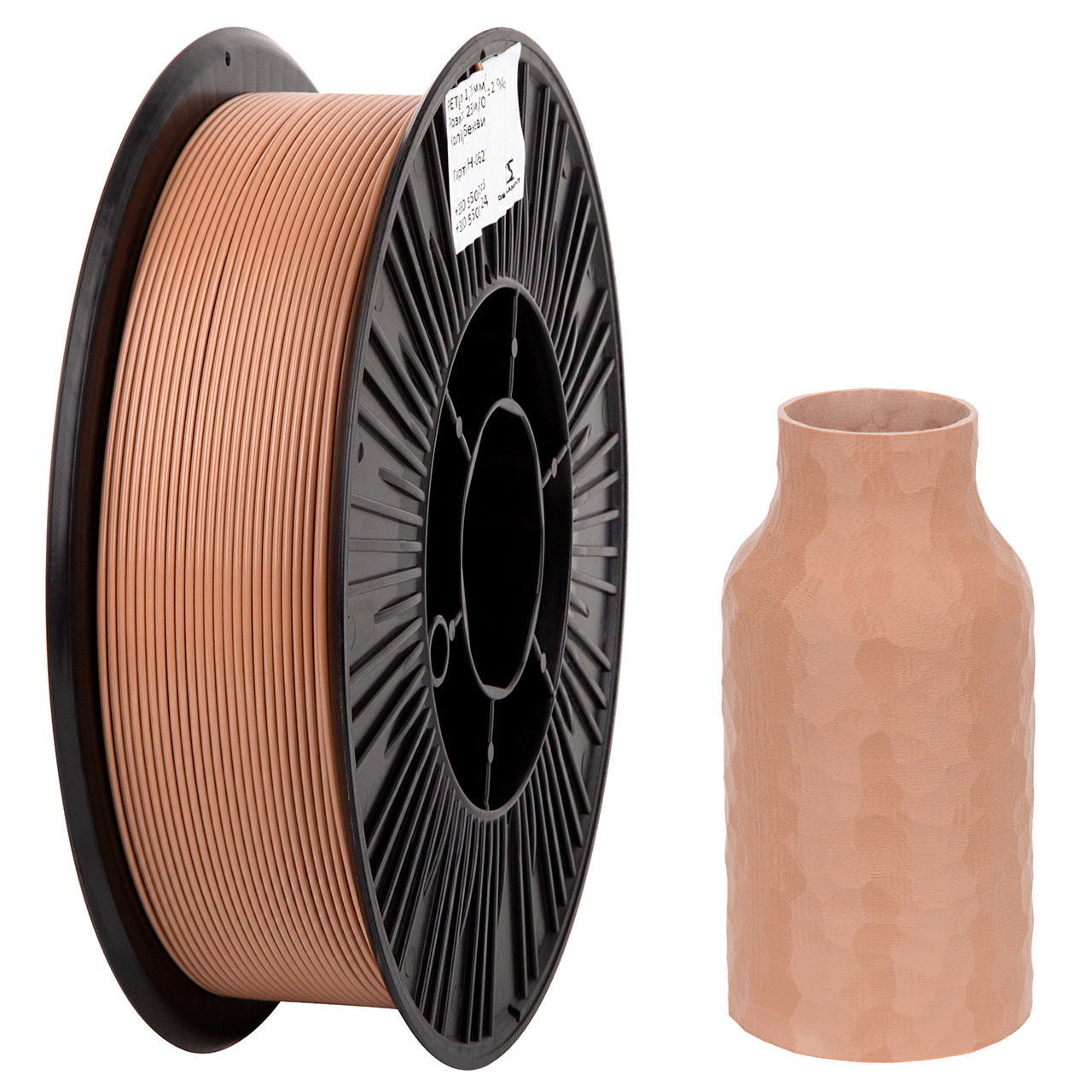 Пластик DSF PETG  Beige, Classic Spool, 1.75мм, 0.78кг, 250м, H220-260°C, B60-90°C, Бежевий філамент для 3Д-друку, фото 1