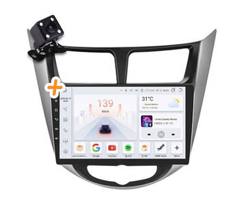 Магнітола для Hyundai Accent 2010-2019 на Android. Преміальна модель (2+32 ГБ 4G QLED CarPlay 8 ядер)
