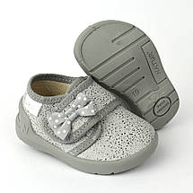 Текстильні мокасини капці для дівчинки з бантиком тм Waldi, фото 4