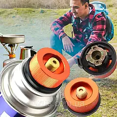 Перехідник під цанговий газовий балон для нарізних пальників