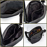 Сумка-органайзер через плече водонепроникна чорна, фото 10