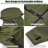 Тактична флісова кофта чоловіча з капюшоном Olive Green Розмір L, фото 7