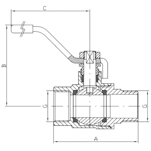 Кульовий кран KR.215 G 1-1/2″