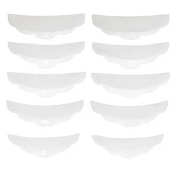 Бігуді силіконові для ламінування вій (S+M+M1+M2+L) набір 5 пар, колір прозорий