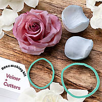 Набір вайнер +2 каттери для створення троянди. Пелюстка з вигином та натуралістичною текстурою. Пр-во SolarArt