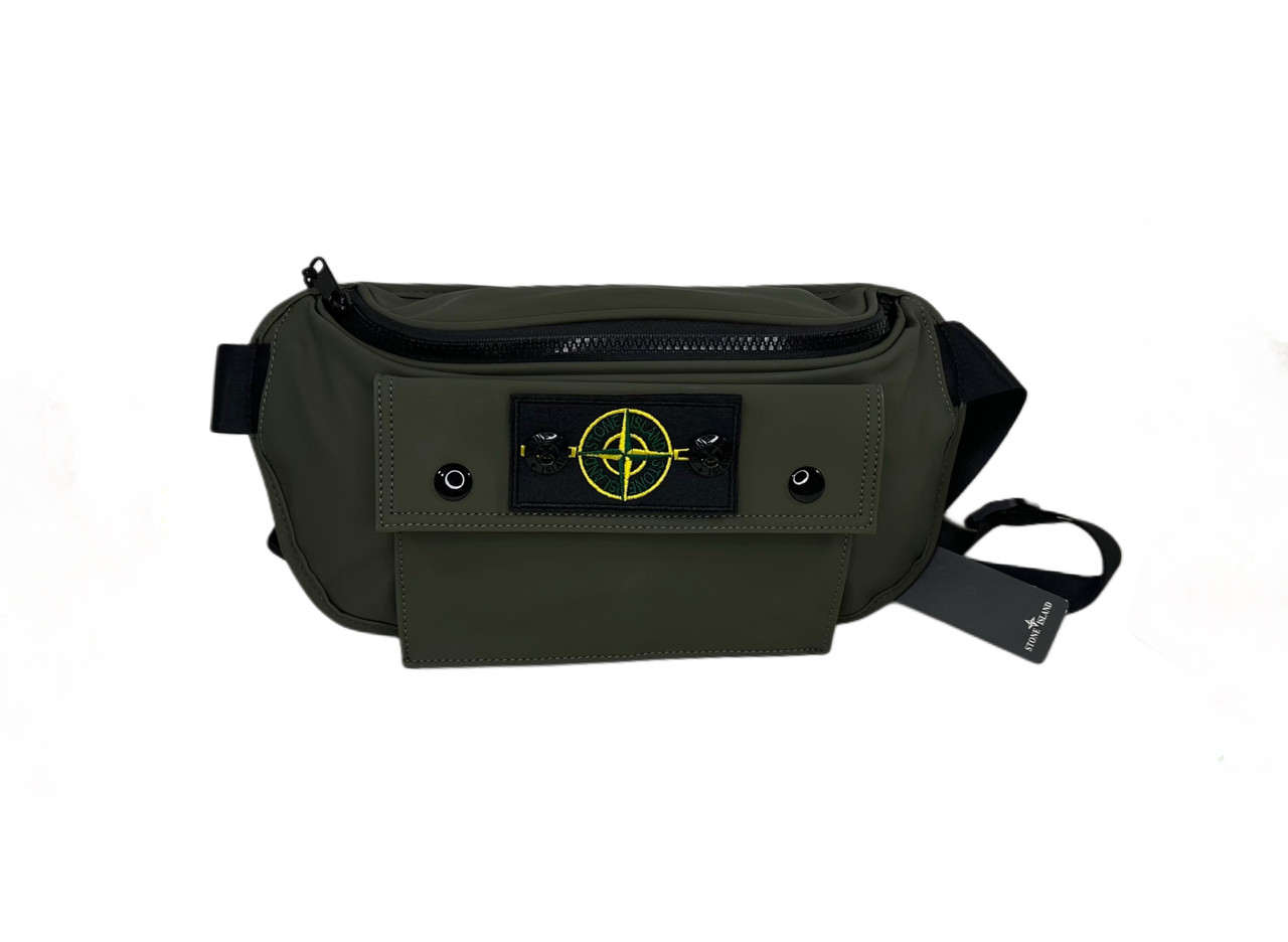 Сумка-бананка, поясна сумка Stone Island зелена, фото 1