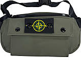 Сумка-бананка, поясна сумка Stone Island зелена, фото 4