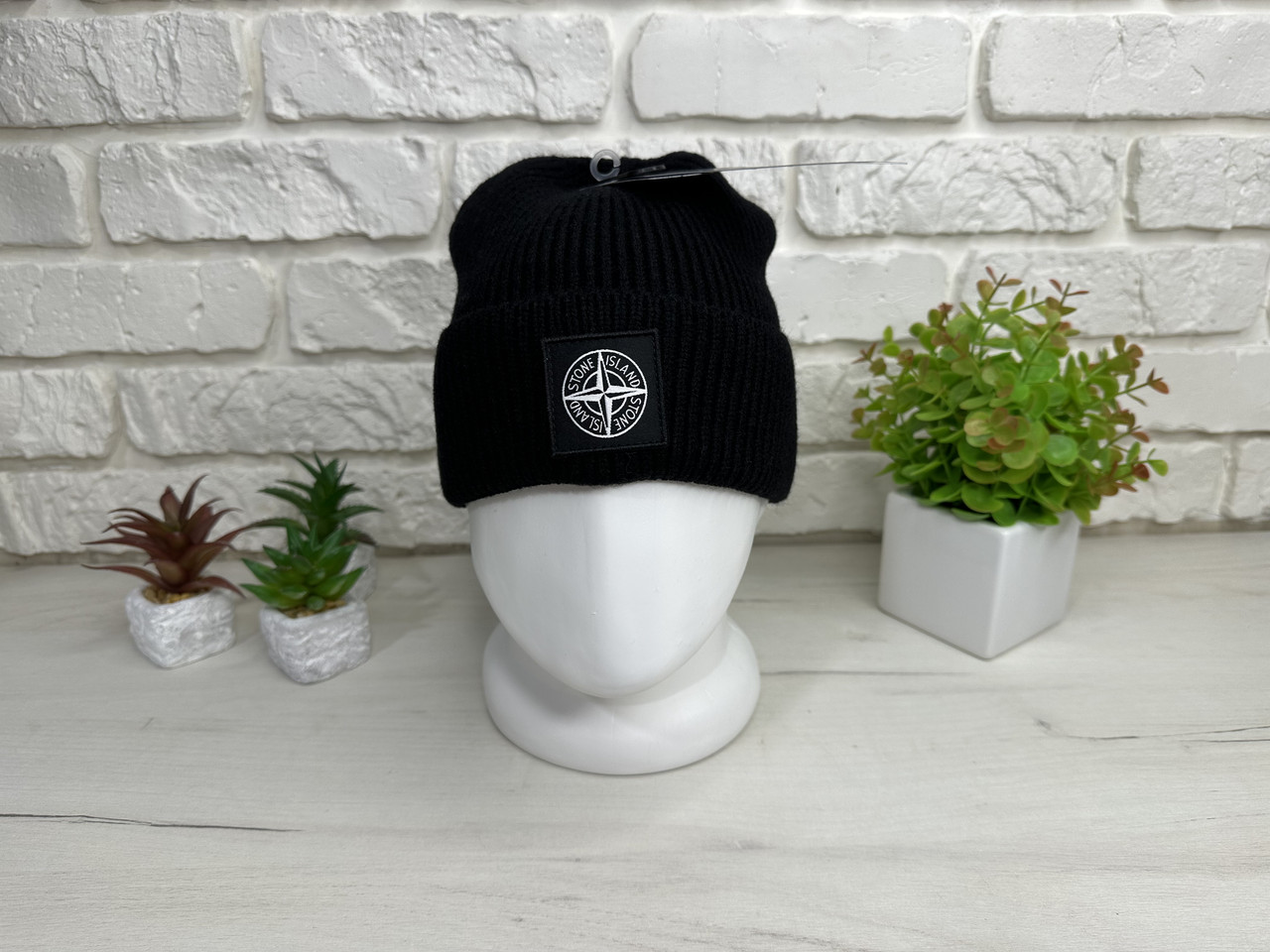Шапка Stone Island чорна, фото 1