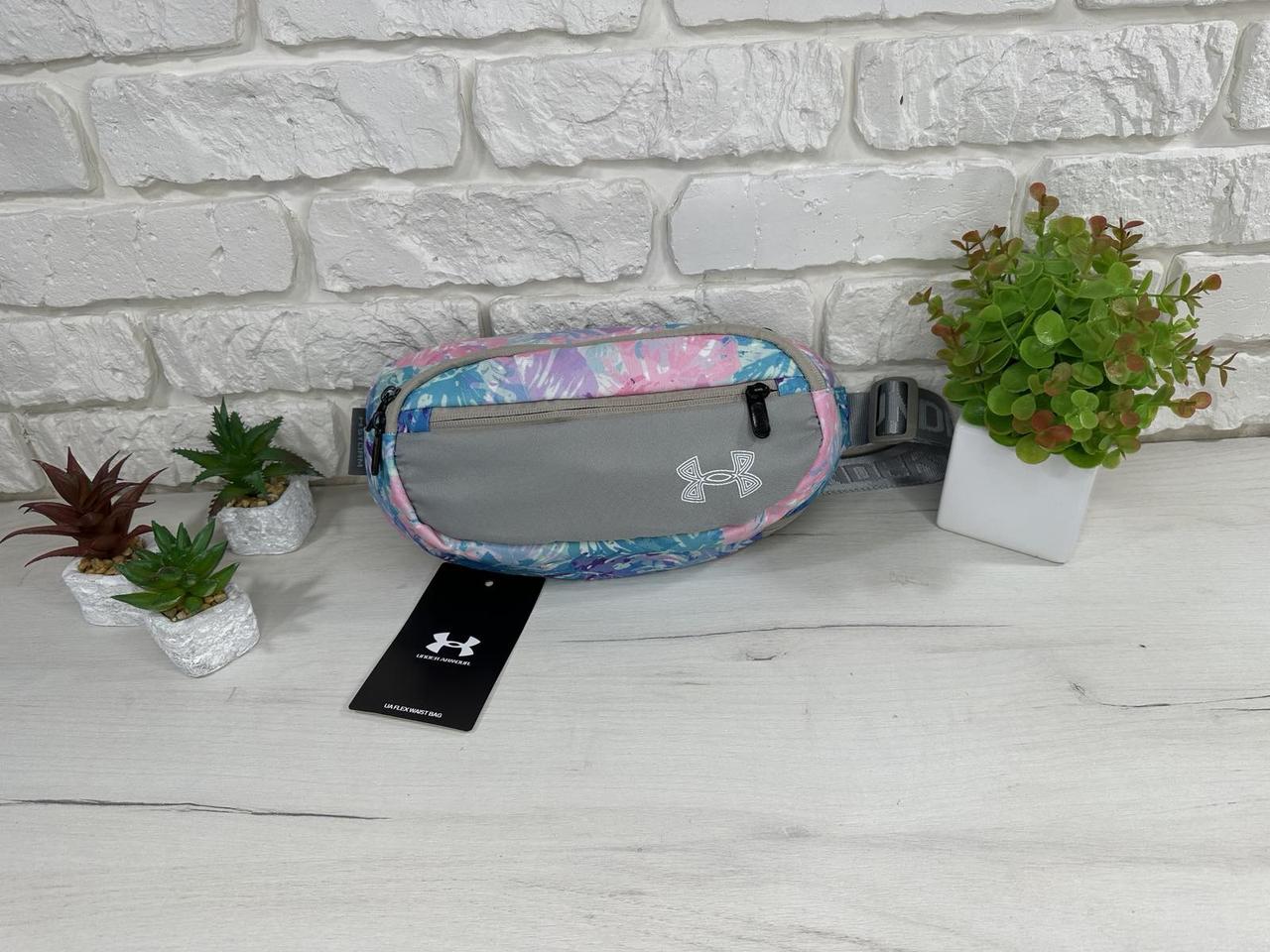 Сумка поясна Under Armour Flex Waist Bag сіро-кольорова, фото 1