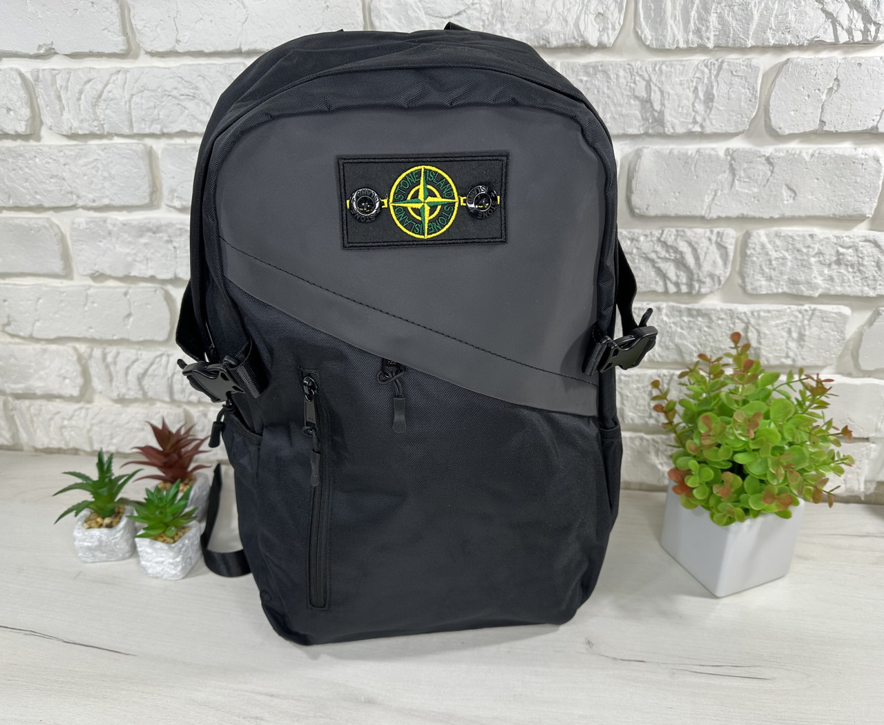 Рюкзак Stone Island 46*30 чорний, фото 1