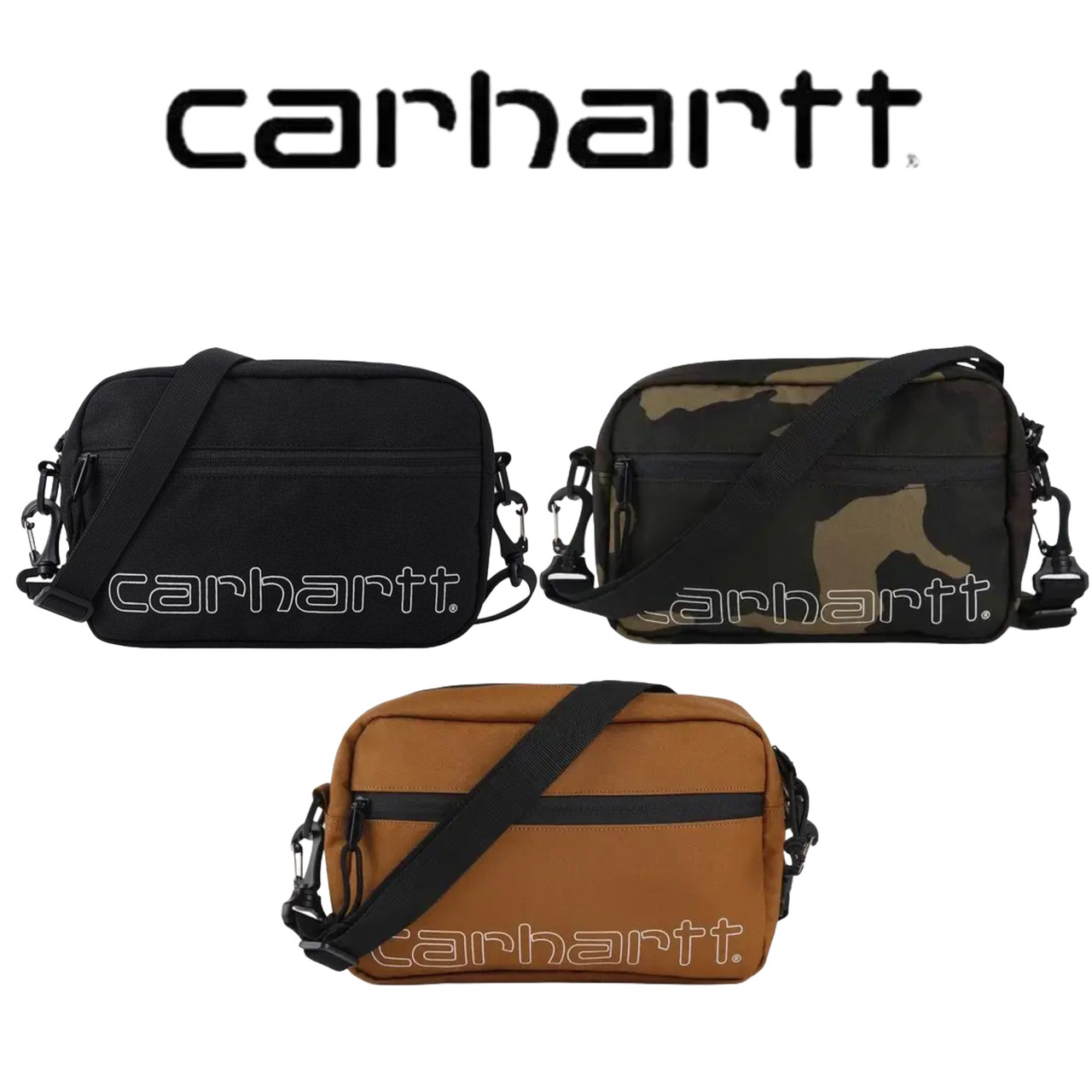 Сумка через плече Carhartt 15*24 чорна, фото 1