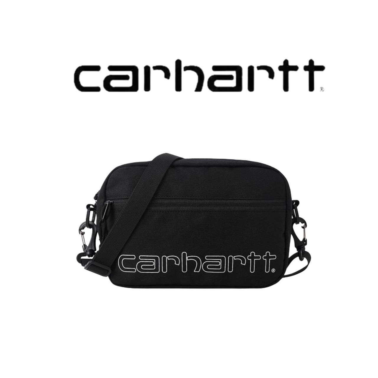 Сумка через плече Carhartt 15*24 чорна, фото 1
