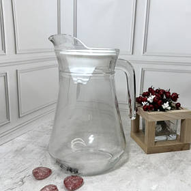 Глечик із кришкою 1300 мл Helios 5042 скло