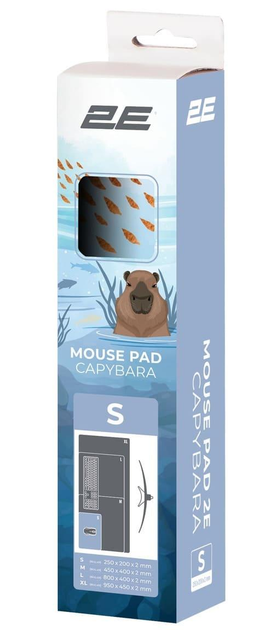Килимок для миші 2E Capybara, S (250x200x2мм) Blue
